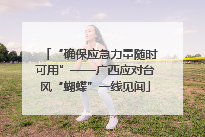 “确保应急力量随时可用”——广西应对台风“蝴蝶”一线见闻