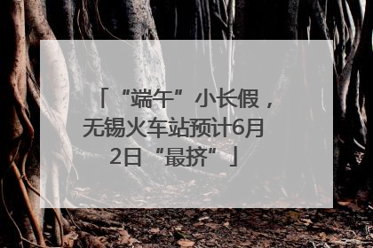 “端午”小长假，无锡火车站预计6月2日“最挤”