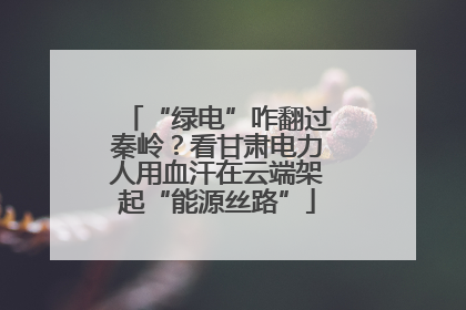 “绿电”咋翻过秦岭？看甘肃电力人用血汗在云端架起“能源丝路”