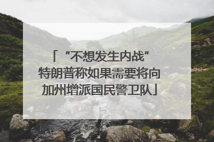 “不想发生内战” 特朗普称如果需要将向加州增派国民警卫队