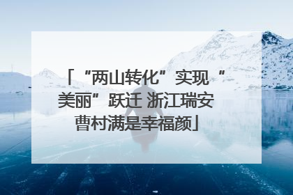 “两山转化”实现“美丽”跃迁 浙江瑞安曹村满是幸福颜