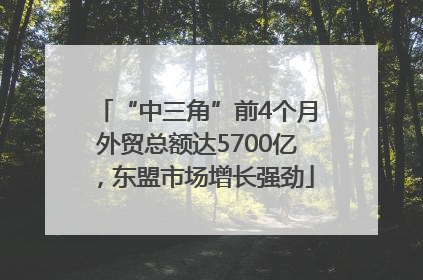 “中三角”前4个月外贸总额达5700亿，东盟市场增长强劲
