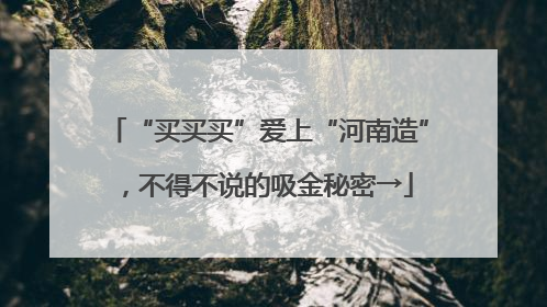 “买买买”爱上“河南造”，不得不说的吸金秘密→