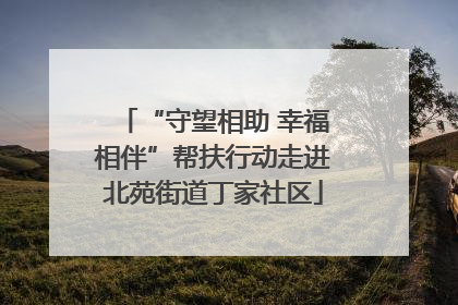 “守望相助 幸福相伴”帮扶行动走进北苑街道丁家社区