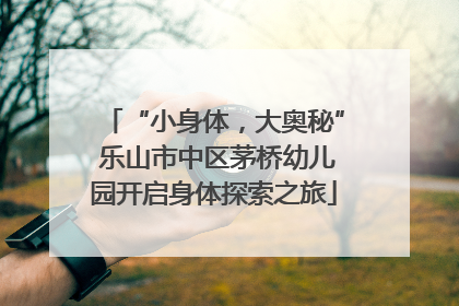 “小身体，大奥秘” 乐山市中区茅桥幼儿园开启身体探索之旅