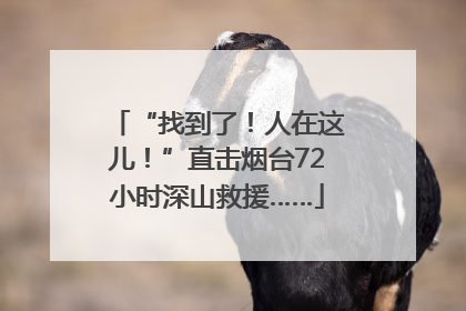“找到了！人在这儿！”直击烟台72小时深山救援……