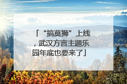 “搞莫狮”上线，武汉方言主题乐园年底也要来了