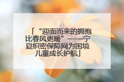“迎面而来的拥抱比春风更暖”——宁夏织密保障网为困境儿童成长护航