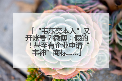 “韦东奕本人”又开账号？微博：假的！甚至有企业申请“韦神”商标……
