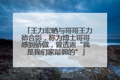 王力宏晒与哥哥王力德合影，称为博士哥哥感到骄傲，曾透露“我是我们家最弱的”
