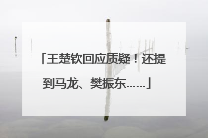 王楚钦回应质疑！还提到马龙、樊振东……