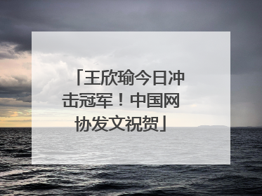 王欣瑜今日冲击冠军！中国网协发文祝贺
