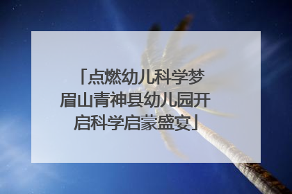 点燃幼儿科学梦 眉山青神县幼儿园开启科学启蒙盛宴