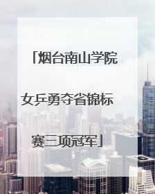 烟台南山学院女乒勇夺省锦标赛三项冠军