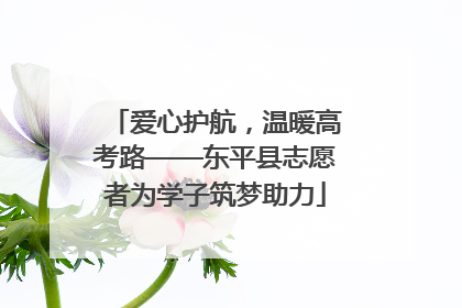 爱心护航，温暖高考路——东平县志愿者为学子筑梦助力