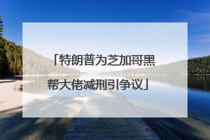 特朗普为芝加哥黑帮大佬减刑引争议