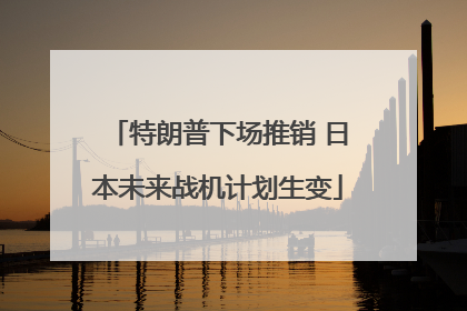 特朗普下场推销 日本未来战机计划生变