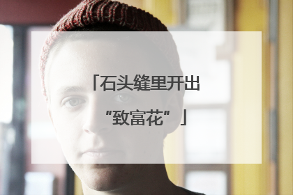 石头缝里开出“致富花”