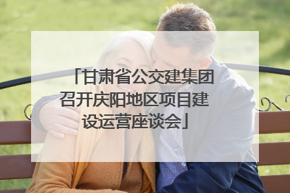 甘肃省公交建集团召开庆阳地区项目建设运营座谈会