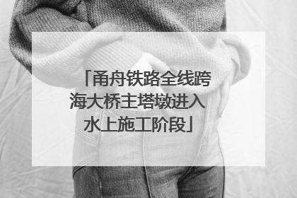 甬舟铁路全线跨海大桥主塔墩进入水上施工阶段