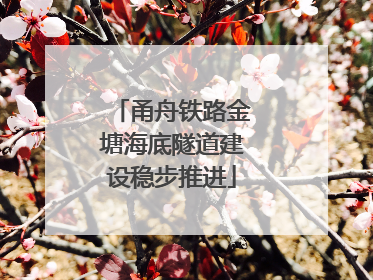 甬舟铁路金塘海底隧道建设稳步推进