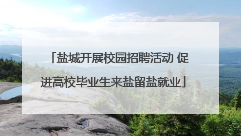 盐城开展校园招聘活动 促进高校毕业生来盐留盐就业