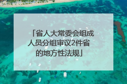 省人大常委会组成人员分组审议2件省的地方性法规