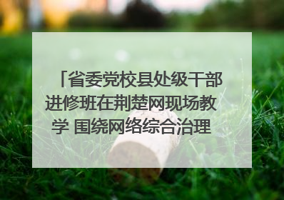 省委党校县处级干部进修班在荆楚网现场教学 围绕网络综合治理工作展开交流