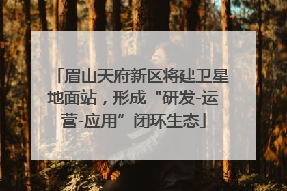 眉山天府新区将建卫星地面站，形成“研发-运营-应用”闭环生态