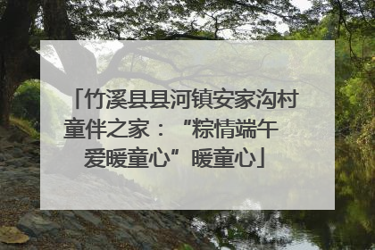 竹溪县县河镇安家沟村童伴之家：“粽情端午 爱暖童心”暖童心