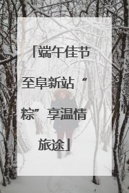 端午佳节至阜新站“粽”享温情旅途