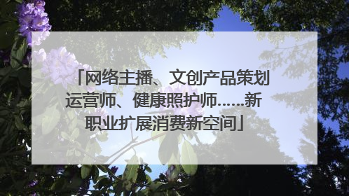 网络主播、文创产品策划运营师、健康照护师……新职业扩展消费新空间