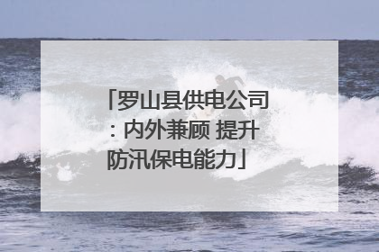 罗山县供电公司：内外兼顾 提升防汛保电能力