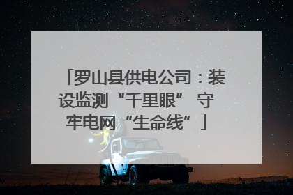 罗山县供电公司：装设监测“千里眼” 守牢电网“生命线”