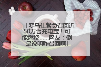 罗马仕紧急召回近50万台充电宝！可能燃烧……网友：倒是说明咋召回啊