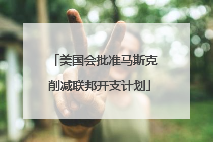 美国会批准马斯克削减联邦开支计划