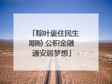 粽叶裹住民生期盼 公积金融通安居梦想