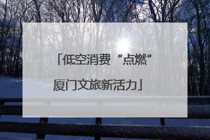低空消费“点燃”厦门文旅新活力