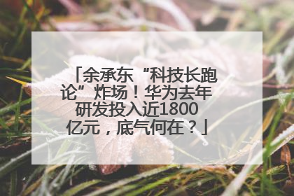 余承东“科技长跑论”炸场！华为去年研发投入近1800亿元，底气何在？
