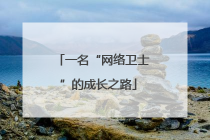 一名“网络卫士”的成长之路