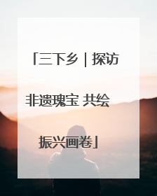 三下乡｜探访非遗瑰宝 共绘振兴画卷