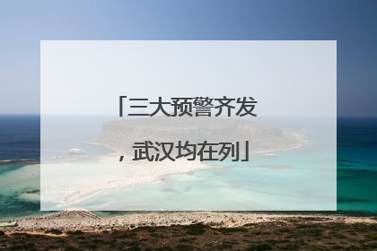 三大预警齐发，武汉均在列