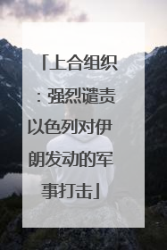 上合组织：强烈谴责以色列对伊朗发动的军事打击