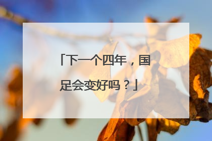 下一个四年，国足会变好吗？