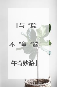 与“粽 不“童“端午奇妙游