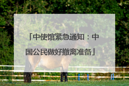 中使馆紧急通知：中国公民做好撤离准备