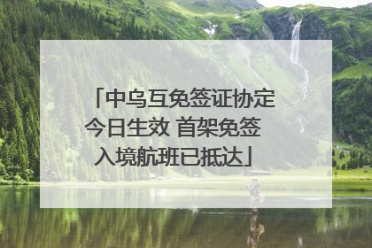 中乌互免签证协定今日生效 首架免签入境航班已抵达