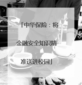 中华保险：将金融安全知识精准送进校园