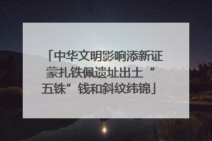 中华文明影响添新证 蒙扎铁佩遗址出土“五铢”钱和斜纹纬锦