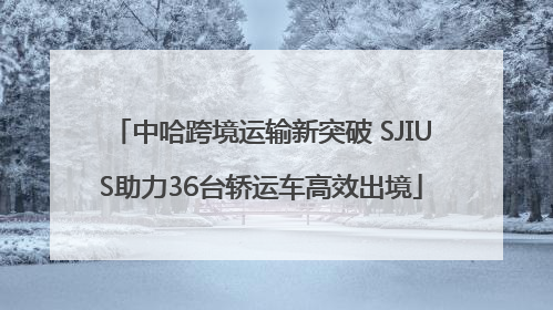 中哈跨境运输新突破 SJIUS助力36台轿运车高效出境